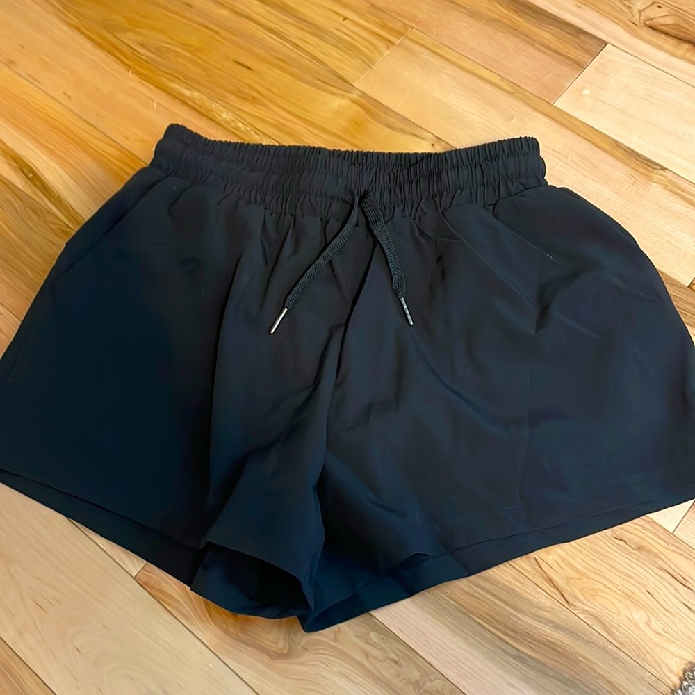 Black athletic shorts